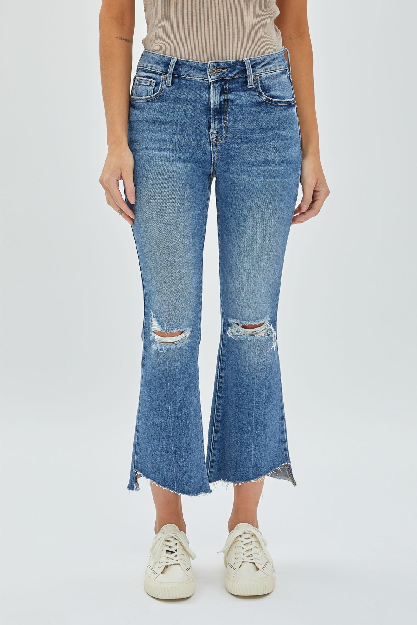 Happi Crop Flare Jeans ~ Hidden