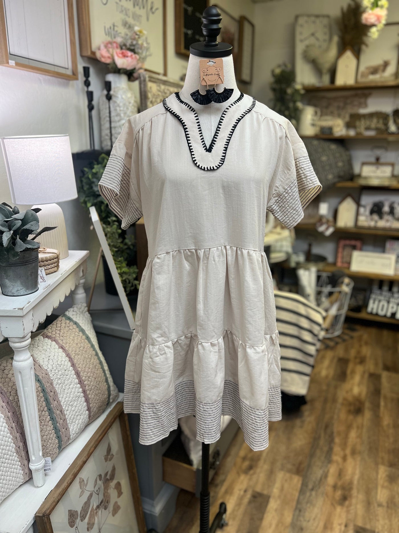 Gracie Dress - Ecru