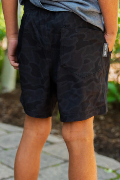 Youth Athletic Short - Black Camo