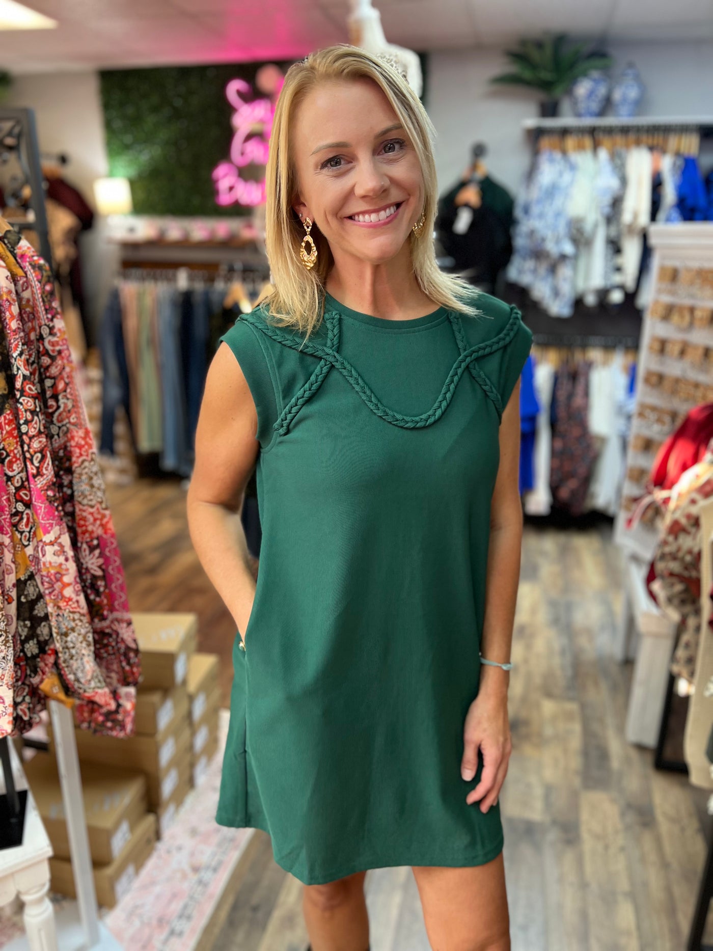 Lennon Dress - Green