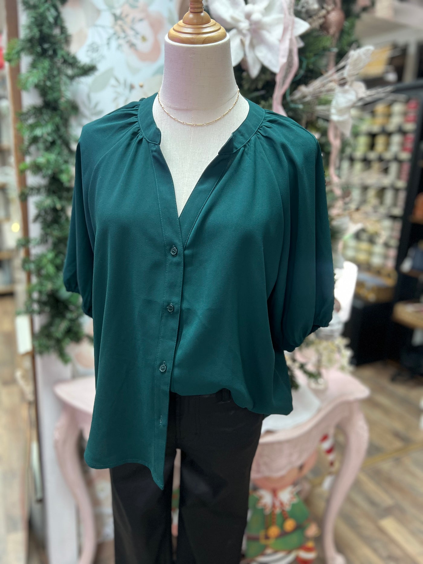 Lindi Top - Hunter Green