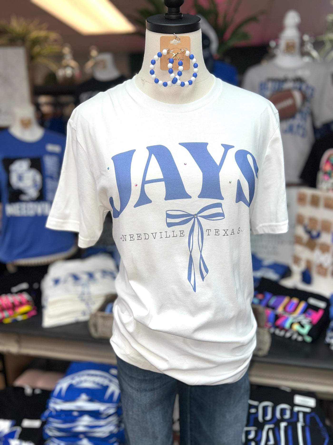 Jays Rhinestone Bow Tee