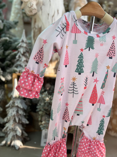 Pink Christmas Romper