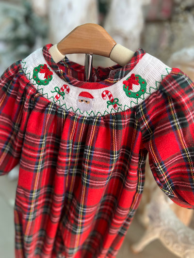 Smocked Christmas Romper