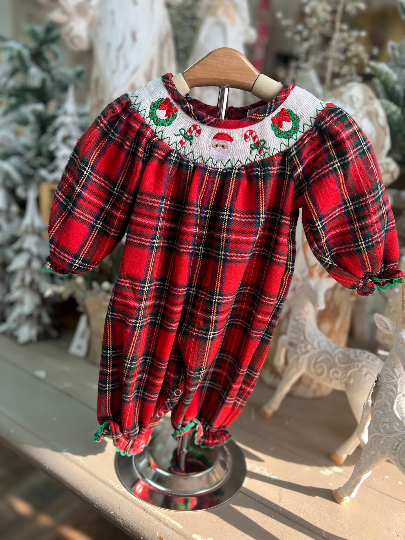 Smocked Christmas Romper