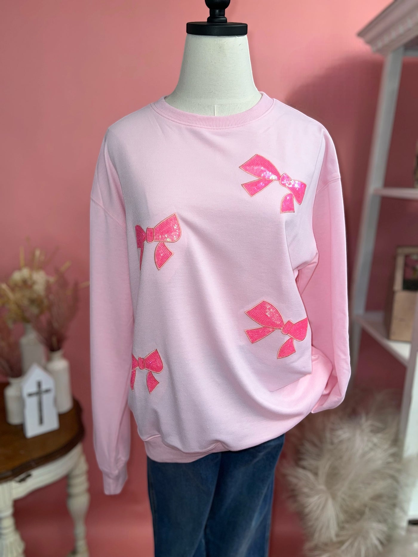 Blushing Bow Top