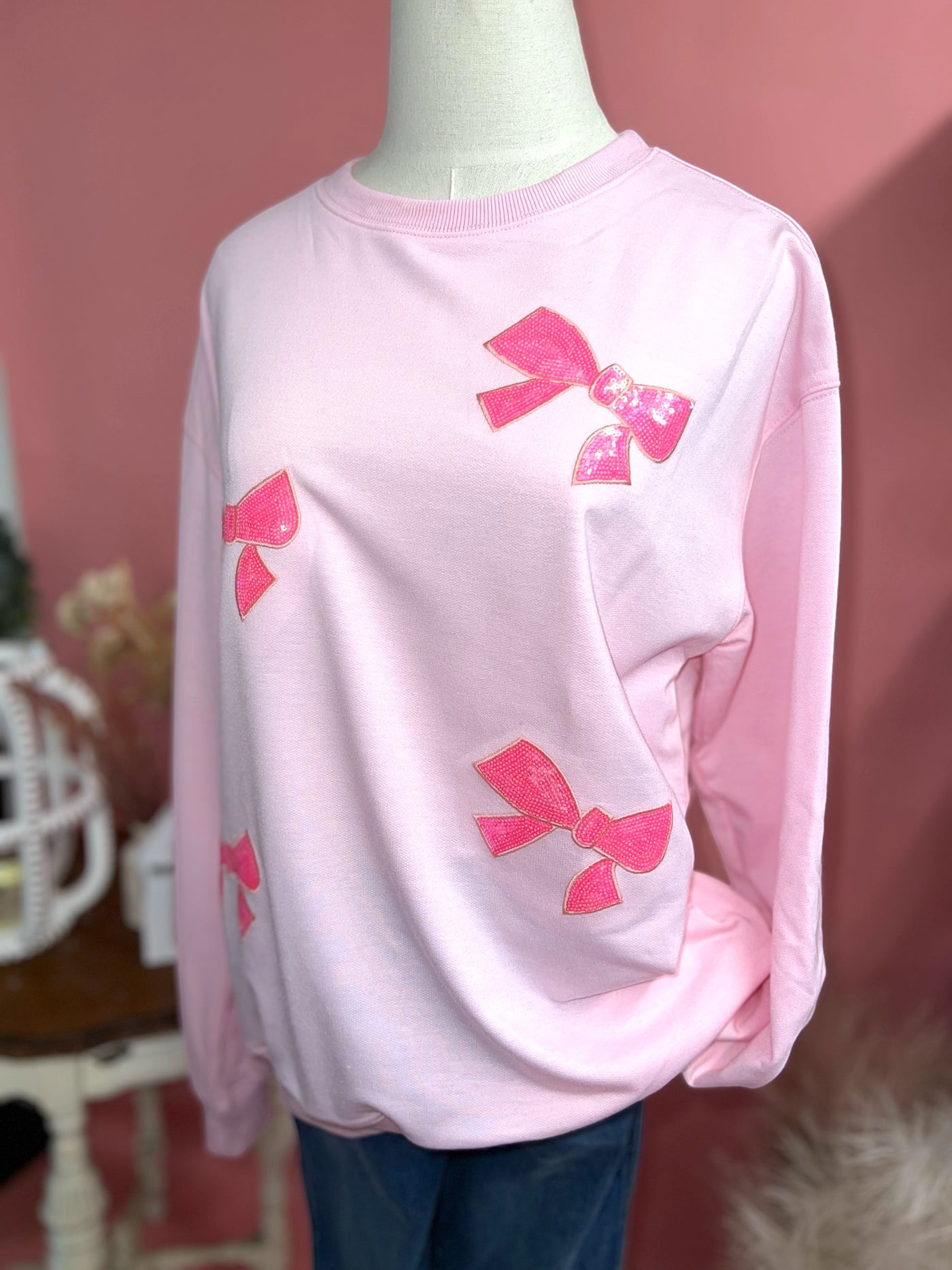 Blushing Bow Top